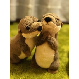 18cm Standing River Otter Plush Toys Mini Size Real Life Otter Stuffed Animals Toys For Kids Birthday Gifts