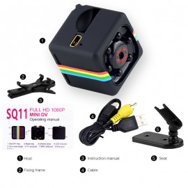 sq11 Micro Camera HD 1080P DV Mini 12MP Sport Camera Car DVR Night Vision Video Voice Recorder Mini Action Cam