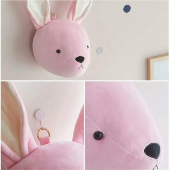 Animal Rabbit Unicorn  Head Stuffed Plush Toys Kids Room Wall Decoration Artwork Wall Hanging Dolls Nordic Style Props