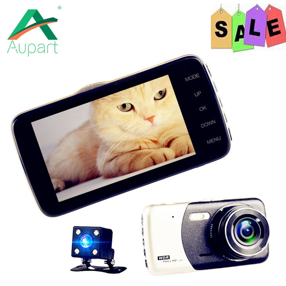 DVRs Mini Car DVR Dual Lens Video 4inch Recorder Parking Car Camera Dash Cam Full HD 1080P Night Vision Auto Black DVR camera