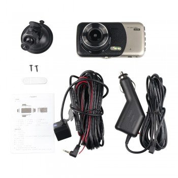 DVRs Mini Car DVR Dual Lens Video 4inch Recorder Parking Car Camera Dash Cam Full HD 1080P Night Vision Auto Black DVR camera