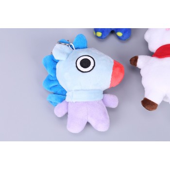 Kpop Home Bangtan Boys BTS bt21 Vapp Key Chain Plush Doll TATA VAN COOKY CHIMMY SHOOKY KOYA RJ MANG
