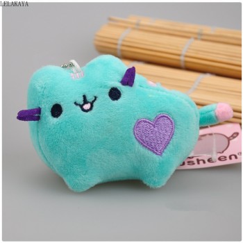 10cm Plush Keychain Cartoon Soft Stuffed Creative Bag Xmas Pendants Gift Animals Cute Kawaii Cat Lovely Mini Couple Pendant Doll