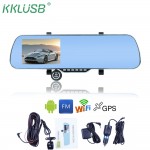 5 Andriod Automotive Car Camera Dvr GPS Navigation+G-Sensor+Wifi Dash Cam Rear View Mirror Dvr Registrator Camcorde Car Cams