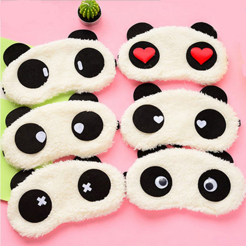 3D plush kids children panda Sleep Mask Rest Travel Sleeping Aid Blindfold Cover Patch Sleeping Mask Case Anime Cosplay toy