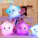 Okus Baby Luminous Pillow Star Cushion Colorful Glowing Pillow Plush Doll Led Light Toys Gift For Girl Kids Christmas Birthday