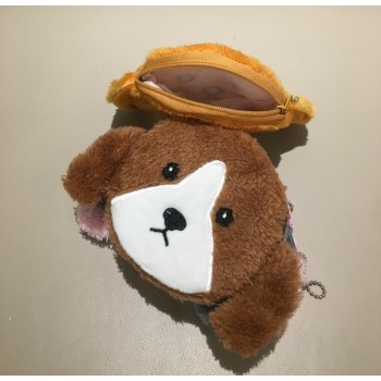 Popular 4Colors,- Plush Purse , Plush pocket coin bag , dog plush purse , coin wallet bag