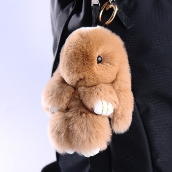 Cute kawaii keychain Rabbit Fur Plush Keychain Women Trinket Hare Car Key Holder Dolls Bag Charms Gift Plush toys for children