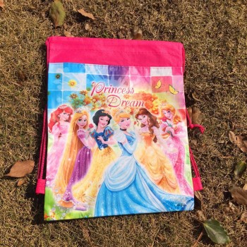 Disney cartoon children Frozen bag storage girl boy birthday gift pocket kid Swimming package cosmetic doll toy bag Drawstring