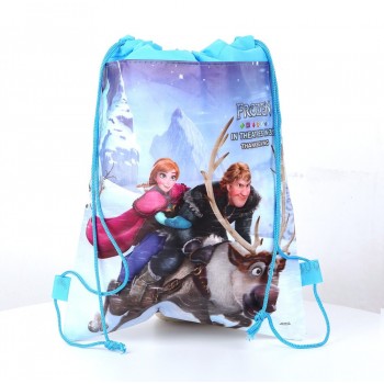 Disney cartoon children Frozen bag storage girl boy birthday gift pocket kid Swimming package cosmetic doll toy bag Drawstring