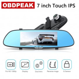 7 Inch 1080 HD  IPS Touch Screen Car DVR Full HD 1080P Video Recorder Dual Dash Camera Mirror Rear View Auto Registrator Dashcam