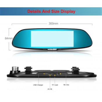 7 Inch 1080 HD  IPS Touch Screen Car DVR Full HD 1080P Video Recorder Dual Dash Camera Mirror Rear View Auto Registrator Dashcam