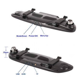 7 Inch 1080 HD  IPS Touch Screen Car DVR Full HD 1080P Video Recorder Dual Dash Camera Mirror Rear View Auto Registrator Dashcam