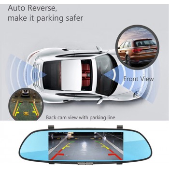 7 Inch 1080 HD  IPS Touch Screen Car DVR Full HD 1080P Video Recorder Dual Dash Camera Mirror Rear View Auto Registrator Dashcam