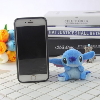 2pcs/set Kawaii Stitch Plush Toy Keychains Stuffed Soft PP cotton Phone Charm Strap Bag Pendant 7x6.5cm