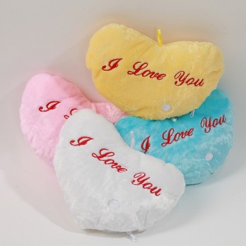 Creative Luminous Love Pillow Cushion Colorful Glowing Pillow Plush Doll Led Light Toys Gift For Girl Kids Christmas Birthday