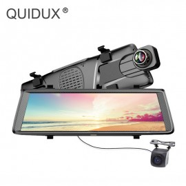 QUIDUX  10 IPS 4G Car DVR Rearview Mirror ADAS GPS Navigetor FHD 1080P Video Camera Recorder Bluetooth WIFI 16G Android Dashcam