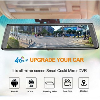 QUIDUX  10 IPS 4G Car DVR Rearview Mirror ADAS GPS Navigetor FHD 1080P Video Camera Recorder Bluetooth WIFI 16G Android Dashcam
