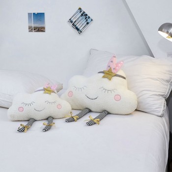 New Arrival Ins Kawaii Cloud Plush Pillow Stuffed Cartoon Soft Cloud Toy Cushion Grils Home Decor Birthday Gift For Children