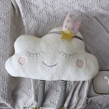 New Arrival Ins Kawaii Cloud Plush Pillow Stuffed Cartoon Soft Cloud Toy Cushion Grils Home Decor Birthday Gift For Children