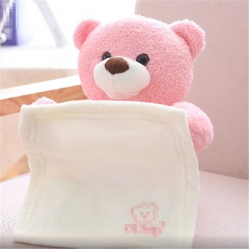 Funny Hide and Seek Plush Toys Elephant Bear Dog Rabbit Pig Electric Speaking Singing Doll Musical Toys for Christmas 16 Models