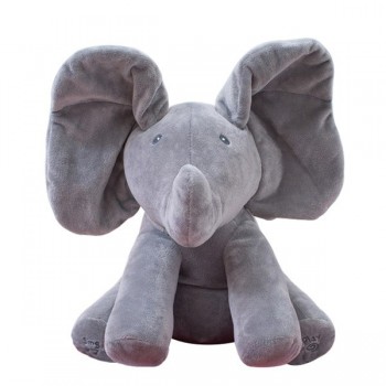 Funny Hide and Seek Plush Toys Elephant Bear Dog Rabbit Pig Electric Speaking Singing Doll Musical Toys for Christmas 16 Models