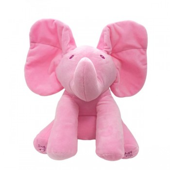 Funny Hide and Seek Plush Toys Elephant Bear Dog Rabbit Pig Electric Speaking Singing Doll Musical Toys for Christmas 16 Models