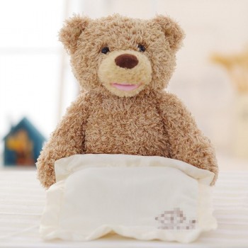 Funny Hide and Seek Plush Toys Elephant Bear Dog Rabbit Pig Electric Speaking Singing Doll Musical Toys for Christmas 16 Models