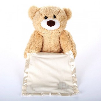 Funny Hide and Seek Plush Toys Elephant Bear Dog Rabbit Pig Electric Speaking Singing Doll Musical Toys for Christmas 16 Models