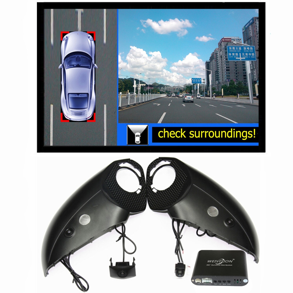 Special 360 Degree bird View Car Monitor System Panoramic View, All round View Camera system for Audi Q5 Q7 with DVR record