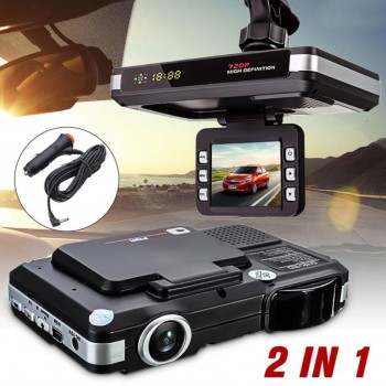 Univesal 2 in 1 MFP 5MP Car DVR Recorder + Radar Laser Speed Detector Trafic Alert English Car Charger Car Camera Video Recorder