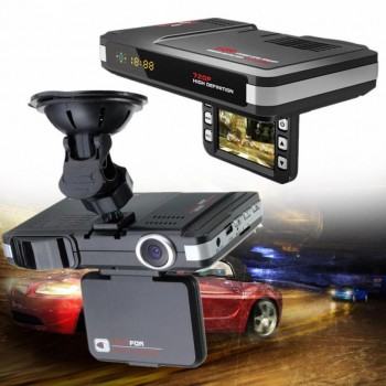 Univesal 2 in 1 MFP 5MP Car DVR Recorder + Radar Laser Speed Detector Trafic Alert English Car Charger Car Camera Video Recorder