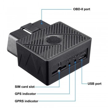 OBD 2 Global Positioning System Tracker Real Time Car Vehicle Tracking Device  System Locator Alarm