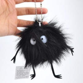 1Pc cool Mini Hayao Miyazaki black Totoro Fairydust Black Charcoal Soft Stuffed Plush keychain toys Spirited Away dust Pendant
