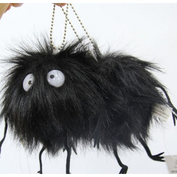 1Pc cool Mini Hayao Miyazaki black Totoro Fairydust Black Charcoal Soft Stuffed Plush keychain toys Spirited Away dust Pendant