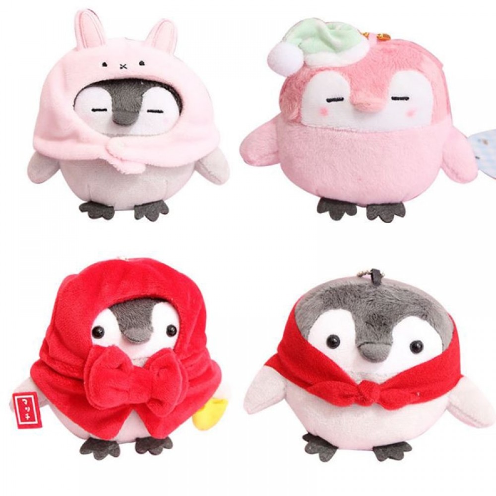 1 Pc Kawaii Positive Energy Penguin Plush Keychain Bag Pendant Backpack Hanging Mini Soft Plush toy Dolls