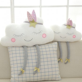 Lovely Smile Clouds Plush Pillows Nordic style Stuffed Plush Toys Soft Cushion Sofa Pillow Home Bed Decoration Gifts for Girl