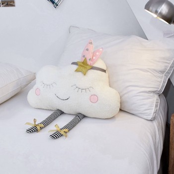 Lovely Smile Clouds Plush Pillows Nordic style Stuffed Plush Toys Soft Cushion Sofa Pillow Home Bed Decoration Gifts for Girl