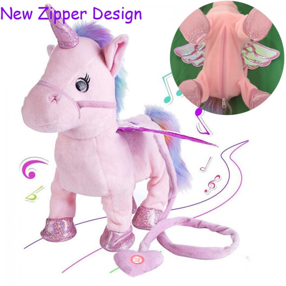 Magic Electric Walking Unicorn Plush Toy Stuffed Animal Toy Electronic Music Unicorn Toy For Children Christmas Gifts