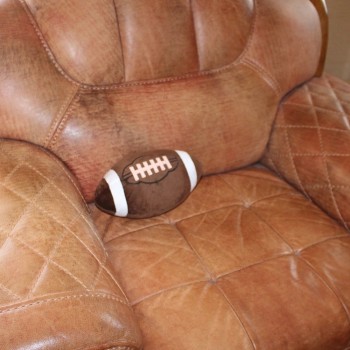 Football Plush Pillow Fluffy Stuffed Ball Throw Soft Durable Sports Toy Gift for Kids Room Decoration