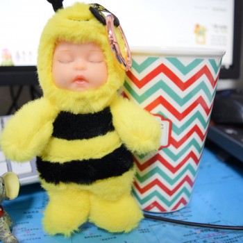 bee ! Plush Sleeping baby Dolls New Born Sleep Reborn Children Newborn Lovely Stuffed Cute Family Toy for Kid Baby Gift Toy 23cm