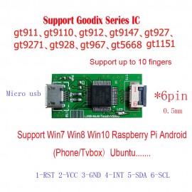 Capacitive Touch Controller  I2C TO USB Controller Board GT911 9110 GT5668 Support Raspberry WIN7 8 10