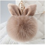 New Mini Plush Kawaii Rabbit Fur Ball keychain Cute Fashion Kids Plush Dolls Pom Pom Soft fluffy Charm Baby For Girls Women gift