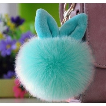 New Mini Plush Kawaii Rabbit Fur Ball keychain Cute Fashion Kids Plush Dolls Pom Pom Soft fluffy Charm Baby For Girls Women gift