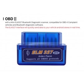 Mini Car Diagnostic Tool OBD-II with Bluetooth Interface ELM327 V1.5 9 protocal OBD2 Universal Adapter Scanner