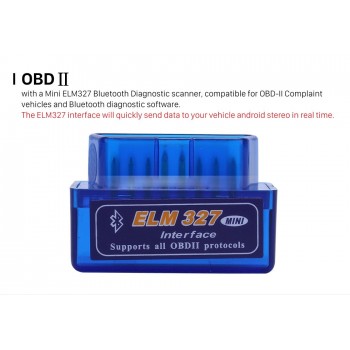 Mini Car Diagnostic Tool OBD-II with Bluetooth Interface ELM327 V1.5 9 protocal OBD2 Universal Adapter Scanner