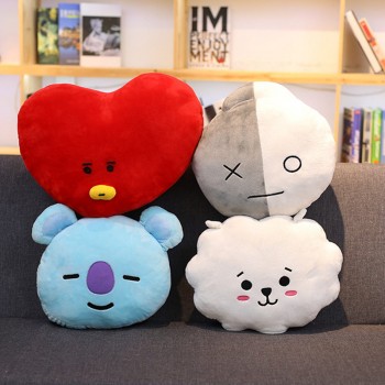 30cm*40cm Bangtan Boys BTS bt21 Plush Pillow TATA VAN COOKY CHIMMY SHOOKY KOYA RJ MANG Sofa Cushion Kids Girls Toys