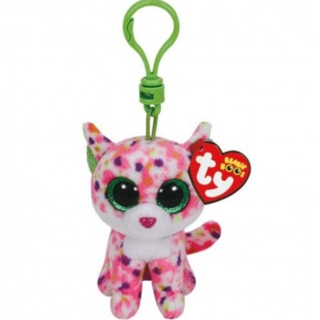 Newest Ty Beanie Boos 3 Sophie The Pink Cat Keyclips Big Eyes 7cm Keyring Key Rings Plush Toys Collection Christmas Gift