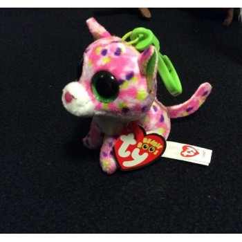 Newest Ty Beanie Boos 3 Sophie The Pink Cat Keyclips Big Eyes 7cm Keyring Key Rings Plush Toys Collection Christmas Gift