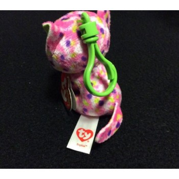 Newest Ty Beanie Boos 3 Sophie The Pink Cat Keyclips Big Eyes 7cm Keyring Key Rings Plush Toys Collection Christmas Gift